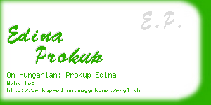 edina prokup business card